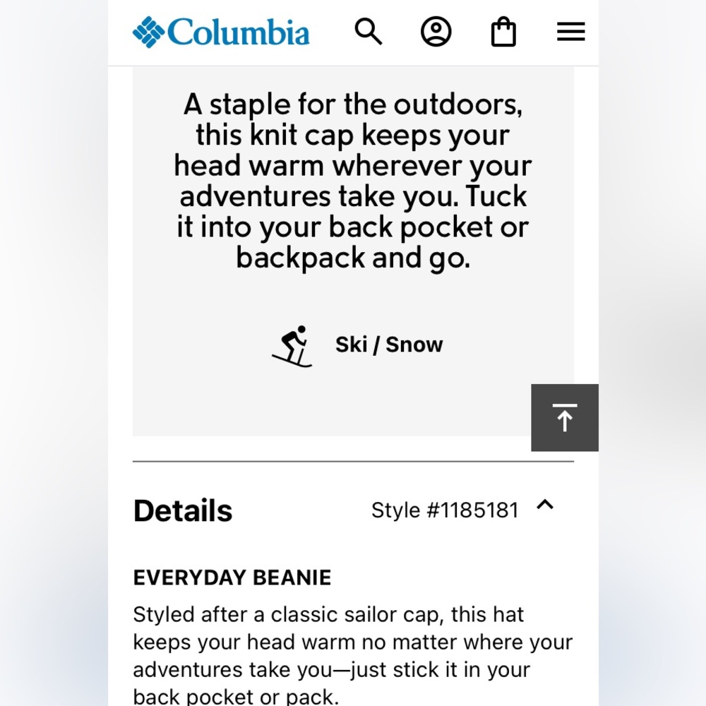 NEW Columbia Whirlibird Beanie - Cirrus Grey - Picture 3 of 5